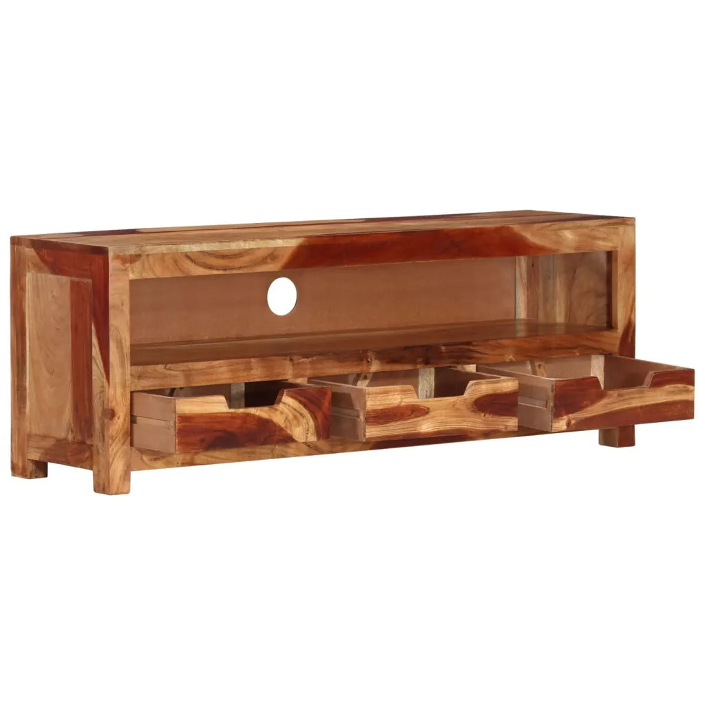 Mobile Porta TV 110x30x40 cm in Legno Massello di Acacia 339508