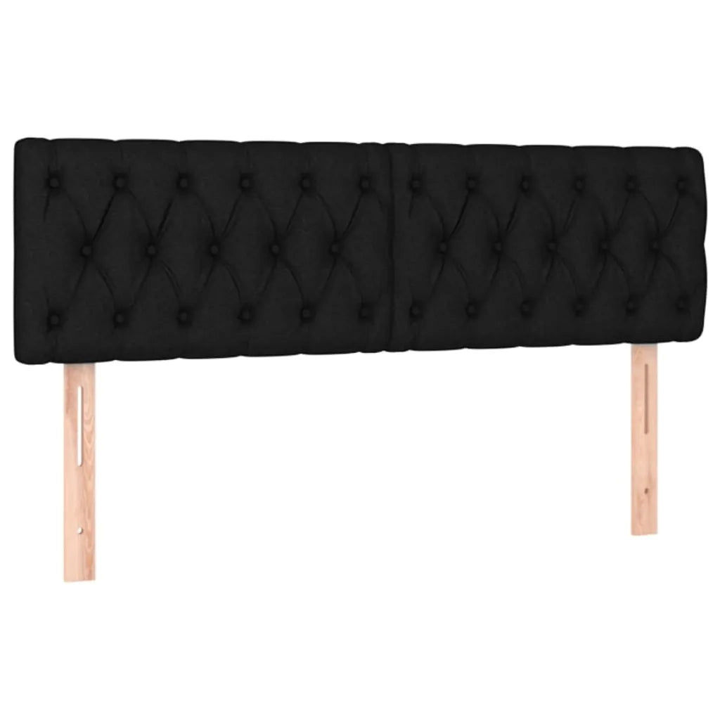 Giroletto a Molle con Materasso Nero 140x200 cm in Tessuto