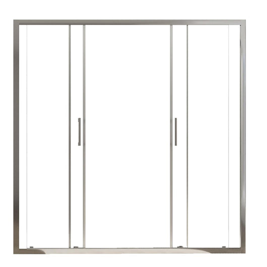 Porta Parete Doccia 160 cm 2 Ante Scorrevoli in Cristallo Trasparente 6mm H190 Bonussi Giuly