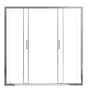 Porta Parete Doccia 150 cm 2 Ante Scorrevoli in Cristallo Trasparente 6mm H195 Bonussi Giuly