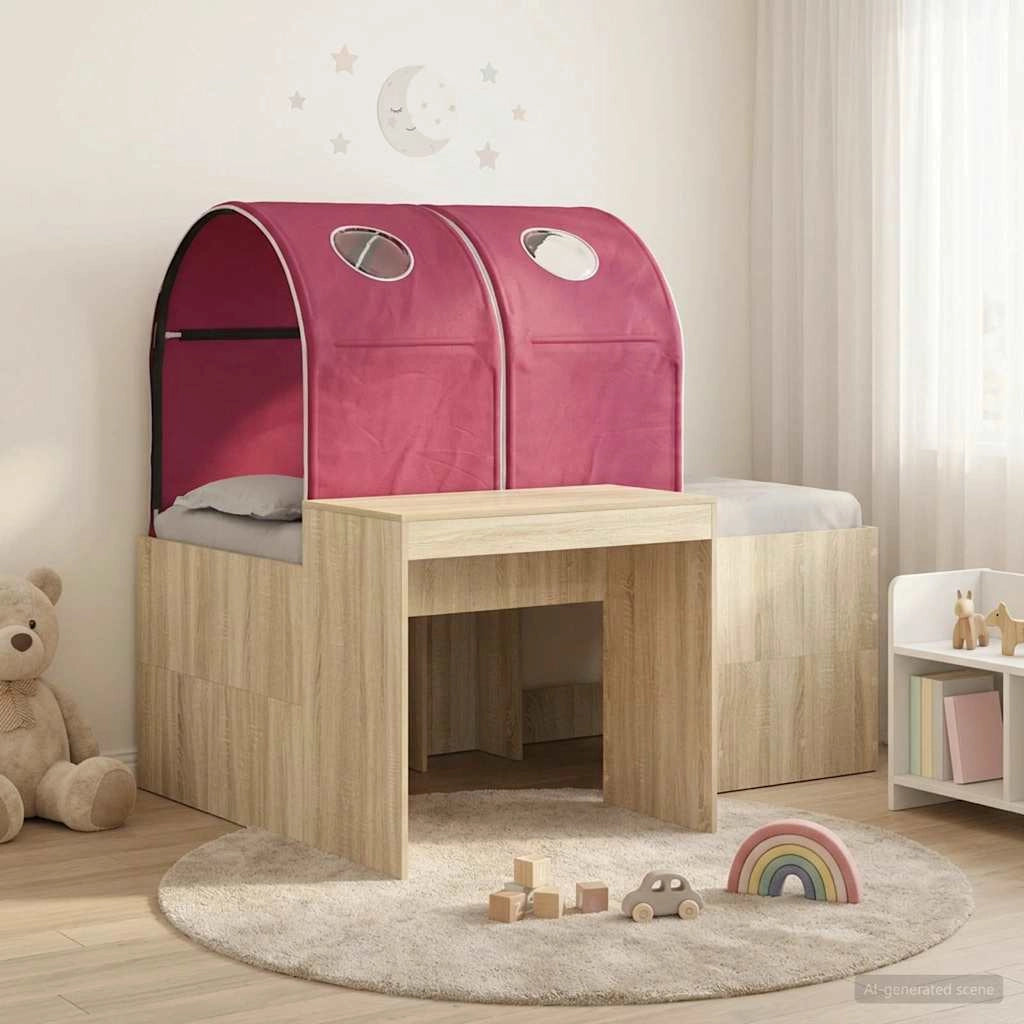 Letto con Tunnel 3 pz Rovere Sonoma e Rosso 3423519
