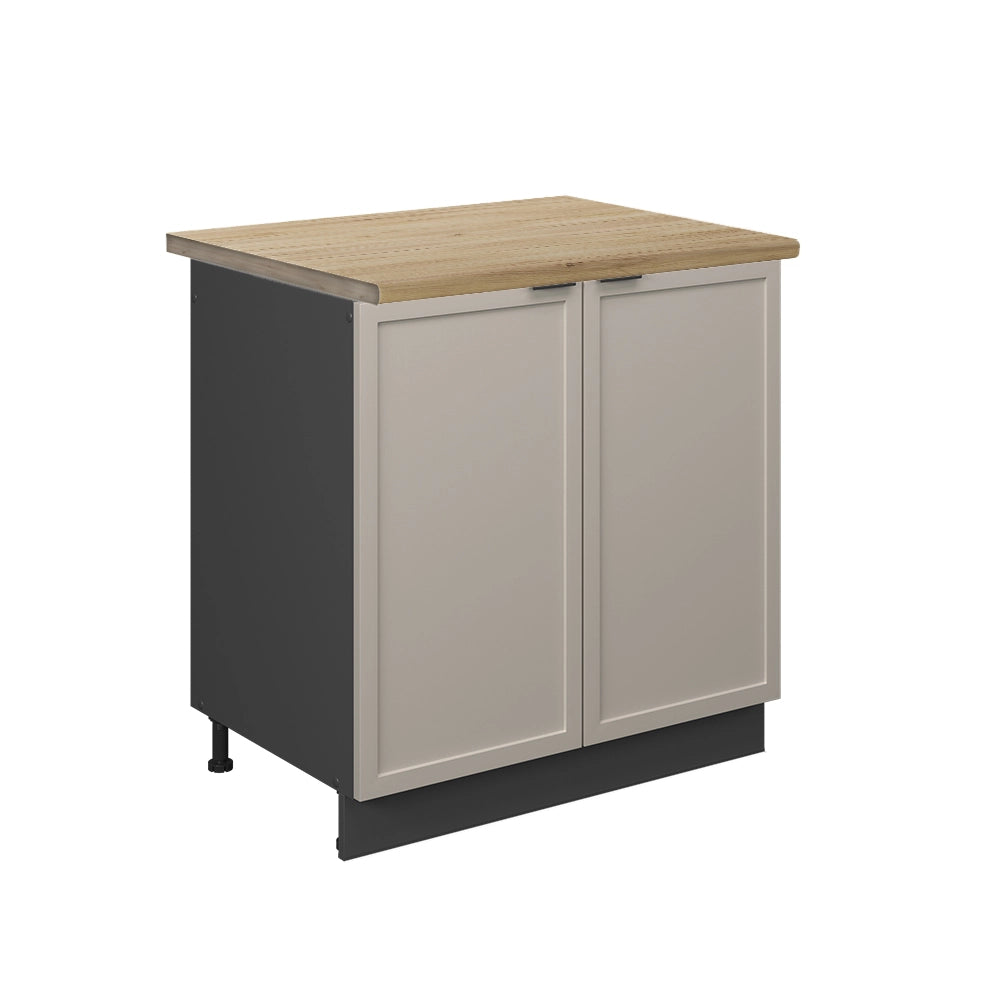 Mobile lavello cucina Fame-Line GrigioBeige/Antracite 80 cm, PL Rovere Vicco