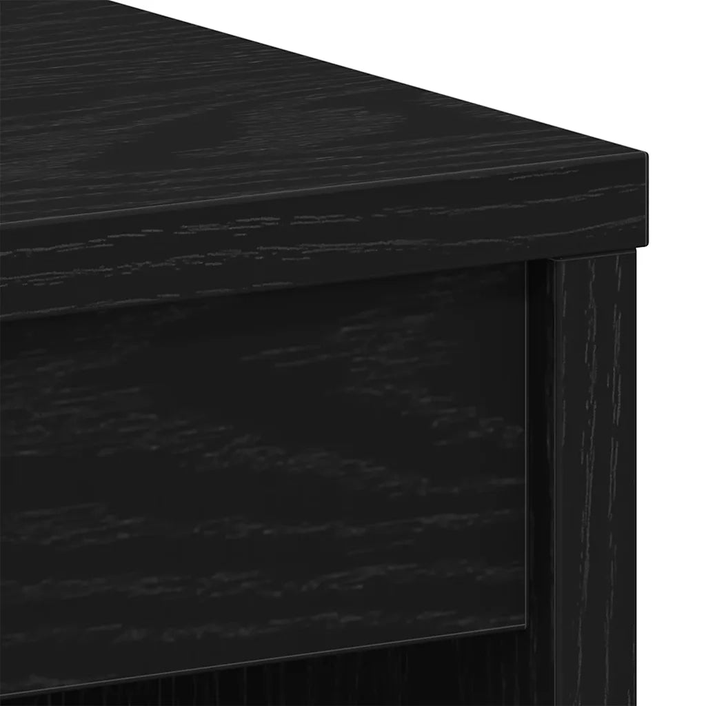 Scrivania Rovere Nero 90x40x72 cm in Legno Multistrato