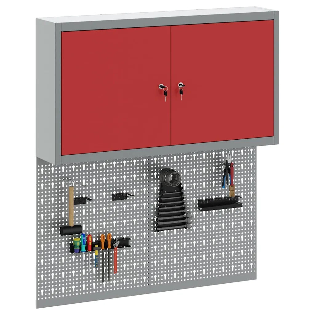 Set di armadi per attrezzi con lo scaffale 3 pcs Rosso 3321399