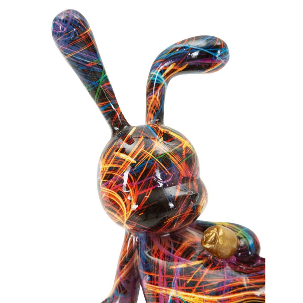 Scultura Coniglio 1, Multicolore, Poliresina, 21,5x10x22 cm