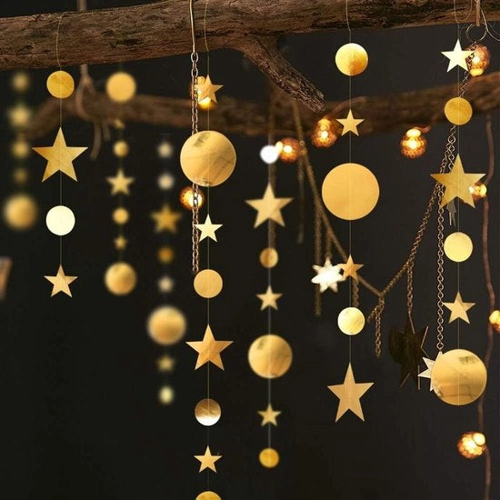 Kit per lanciatori di festa con design metallic oro e disegno Twinkle Little Star per decorare la cameretta dei bambini