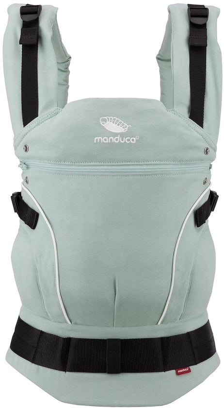 Porta bebè - porta bebè di cotone biologico per neonati da 3,5 kg e bambini fino a 20 kg - portacome con cintura anatomica per bambini - misura unica, verde menta
