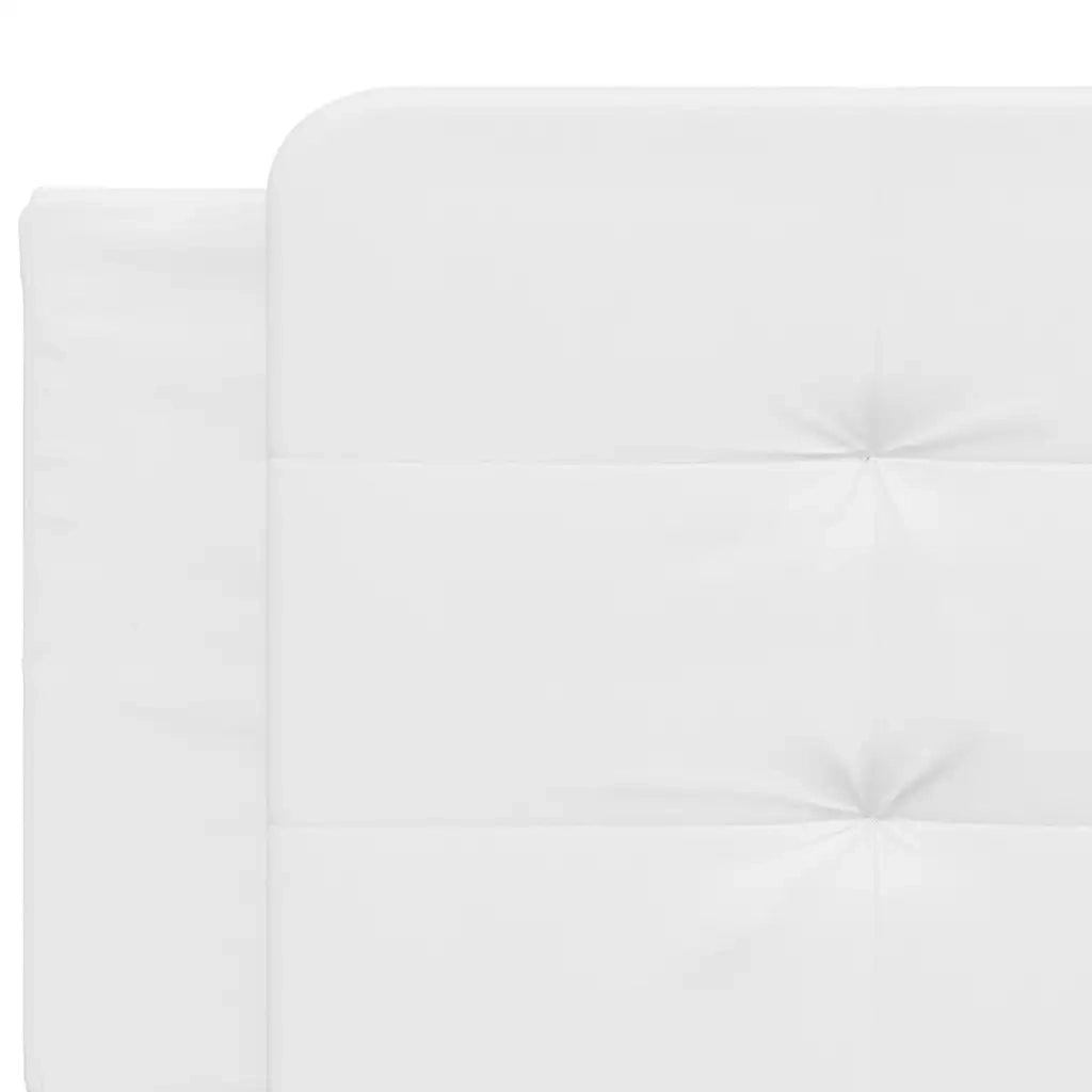 Giroletto con Testiera Bianco 200x200 cm in Similpelle