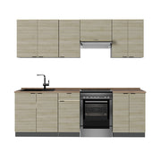 Cucina componibile Fame-Line Pannello in quercia/Antracite 240 cm, PL Rovere Vicco
