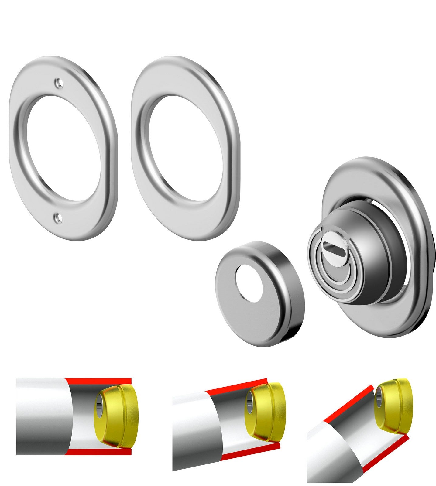 protector sferik bds68 cromo satinato per serratura atra  cod:ferx.89840
