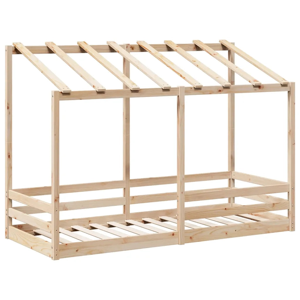 Letto per Bambini | Letto Infantile | Lettino con Tetto 75x190 cm in Legno Massello di Pino