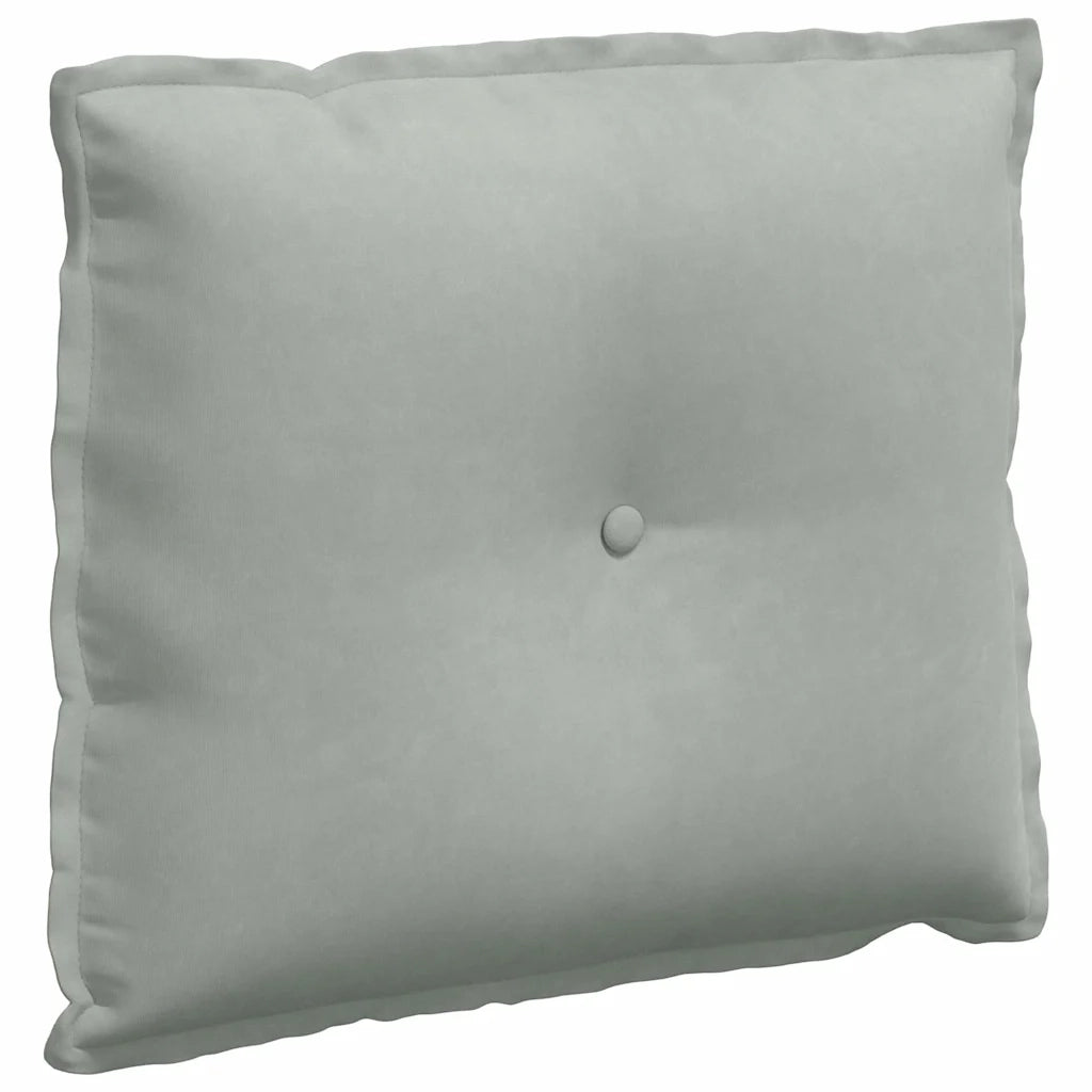 Cuscino per Schiena Grigio chiaro 60 x 50 cm Tessuto in Cords 42014675