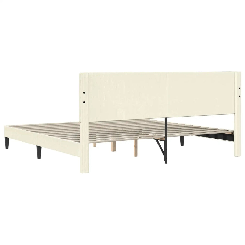 Struttura del letto Crema 180 x 200 cm Tessuto in Cords 42027742