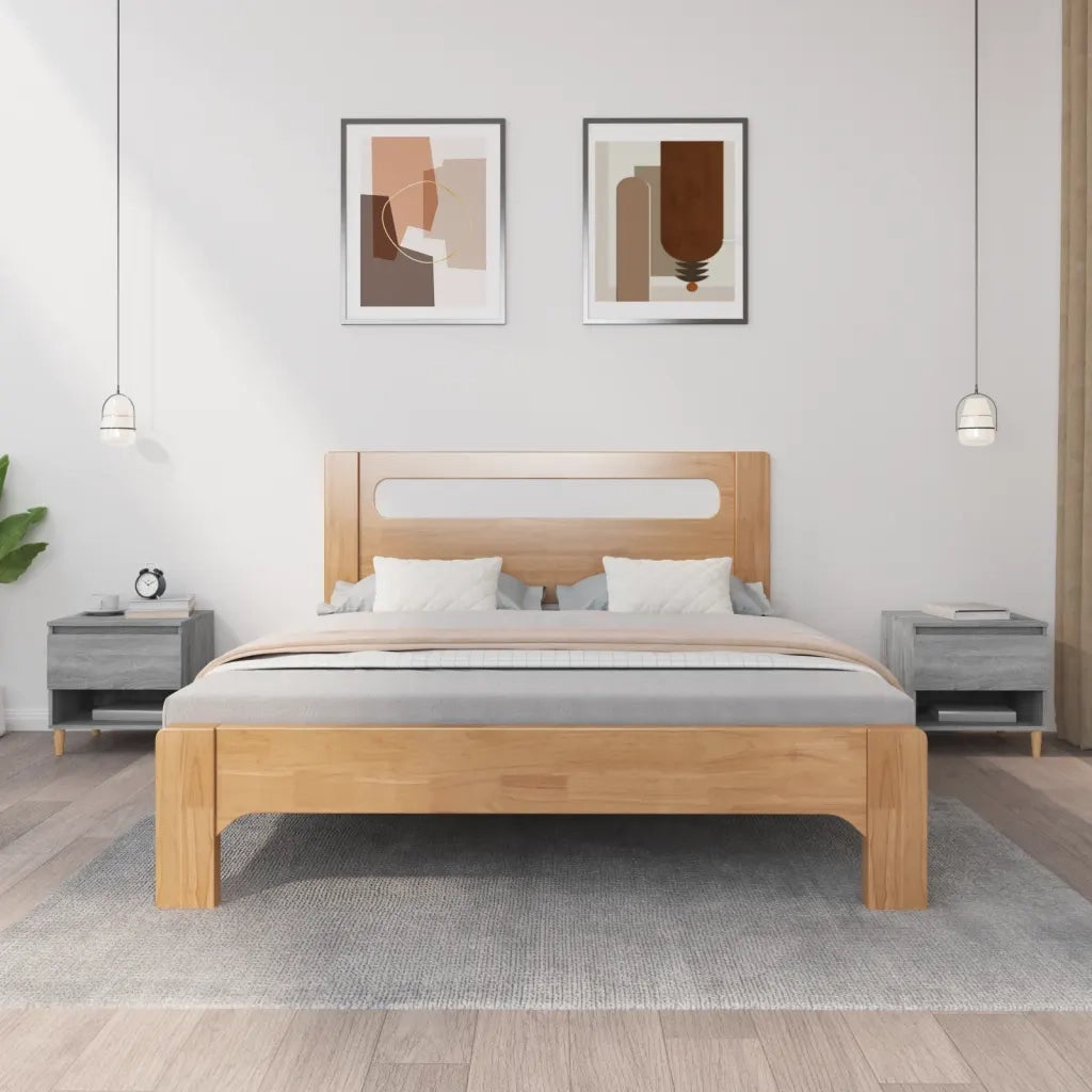 Comodini 2 pz-Set di 2 Tavolino da notte Grigio Sonoma 50x46x50 cm in Legno Multistrato