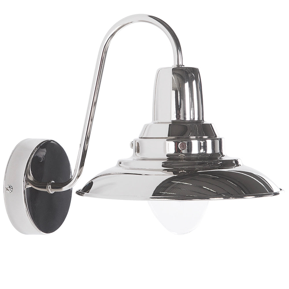 Lampada da parete in metallo argentato Applique stile industriale