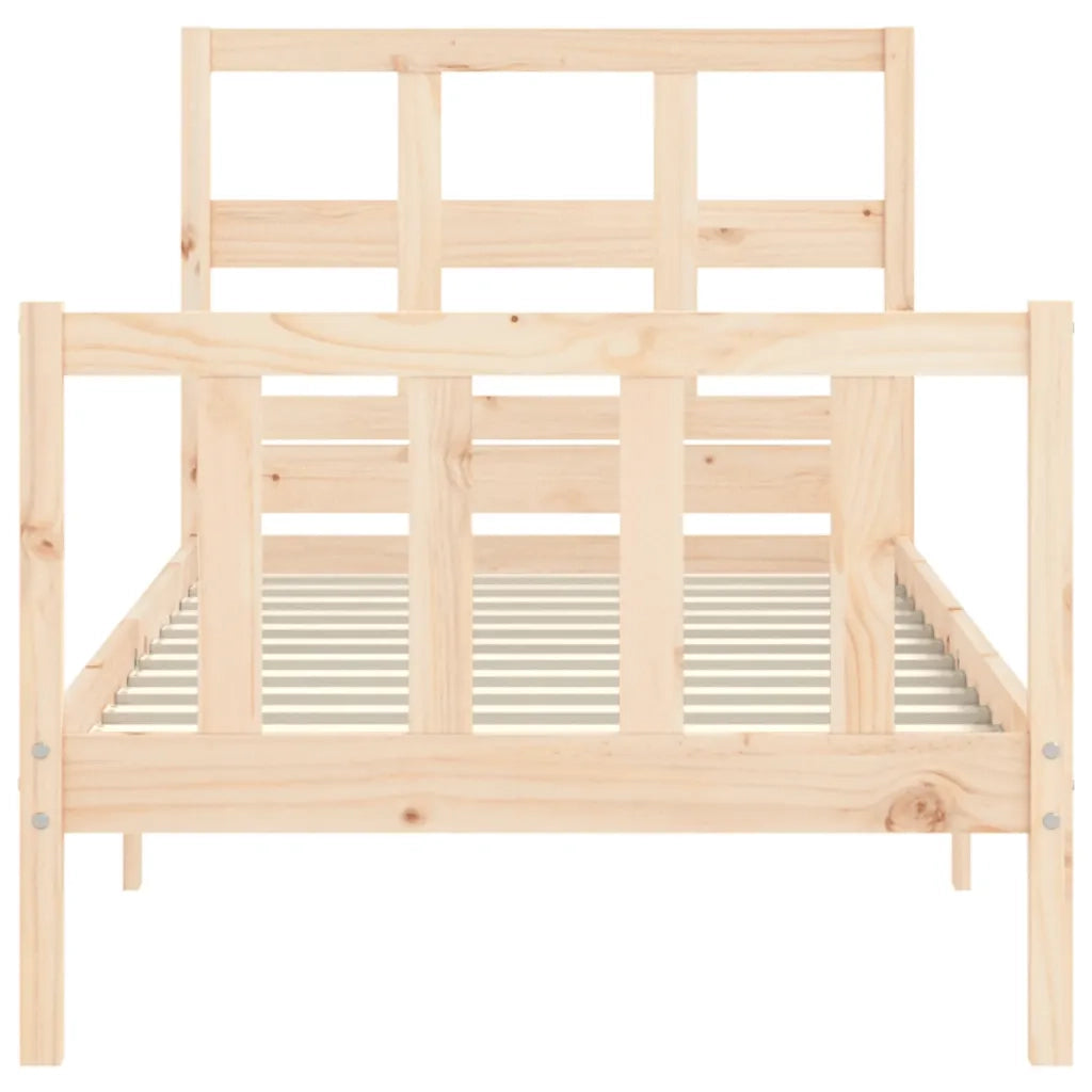 Giroletto senza Materasso-Struttura Letto 90x200 cm in Legno Massello di Pino 552926