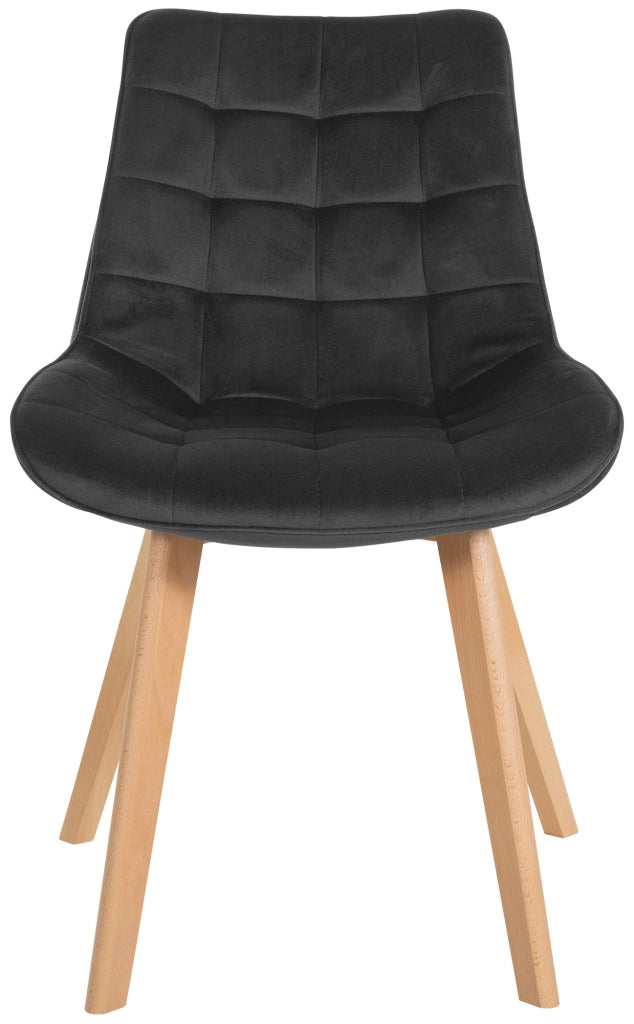 Sedia Brook Velvet nero