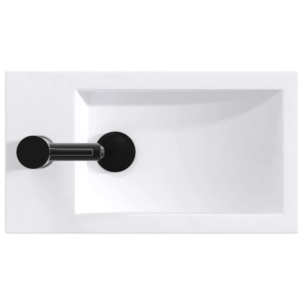 Lavabo da bagno Nero Opaco 45,5 x 25,5 x 13 cm Metallo CFW3817943