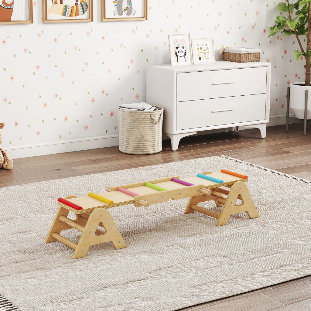 Bilanciere per Bambini 2 in 1 Wippe ¨C zephmum ¨C Legno 133x38x24 cm