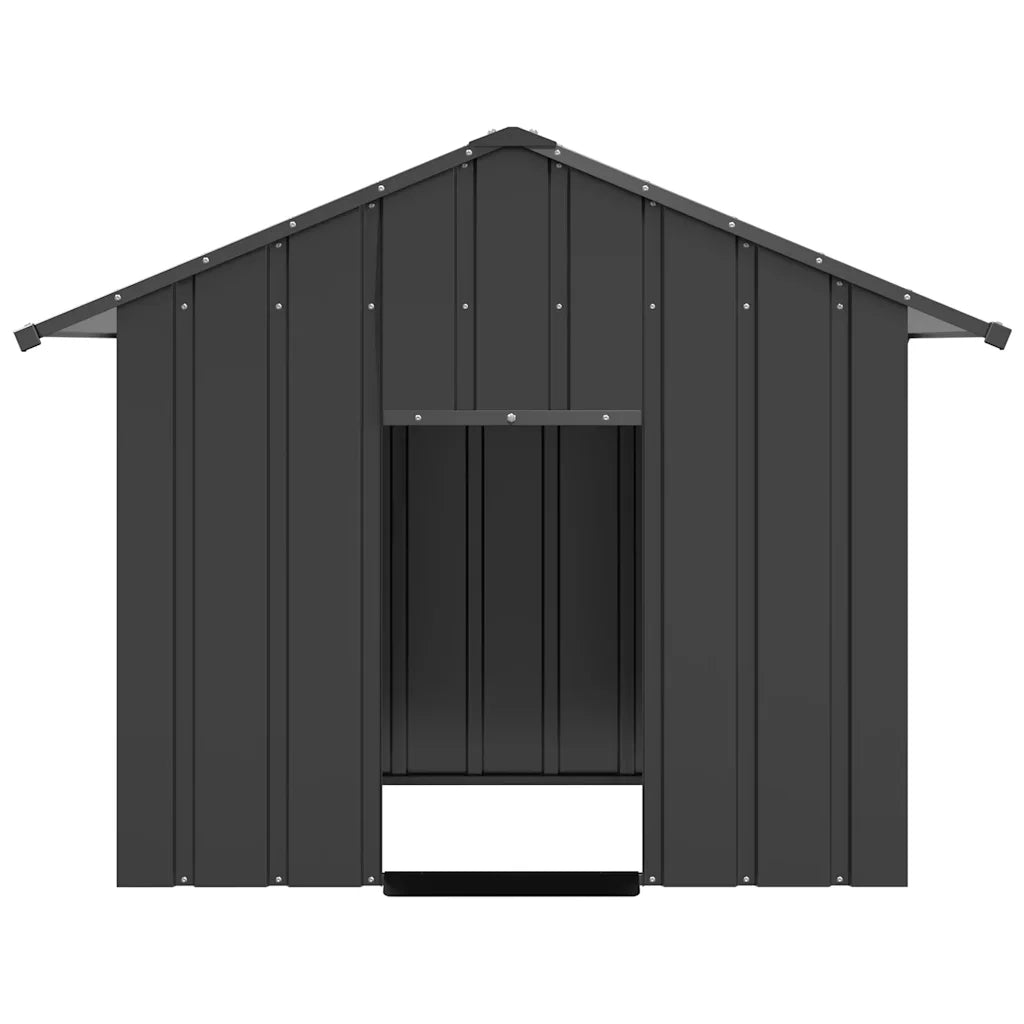 Casetta per Cani con Tetto 131x101x102 cm Acciaio Zincato 4100917