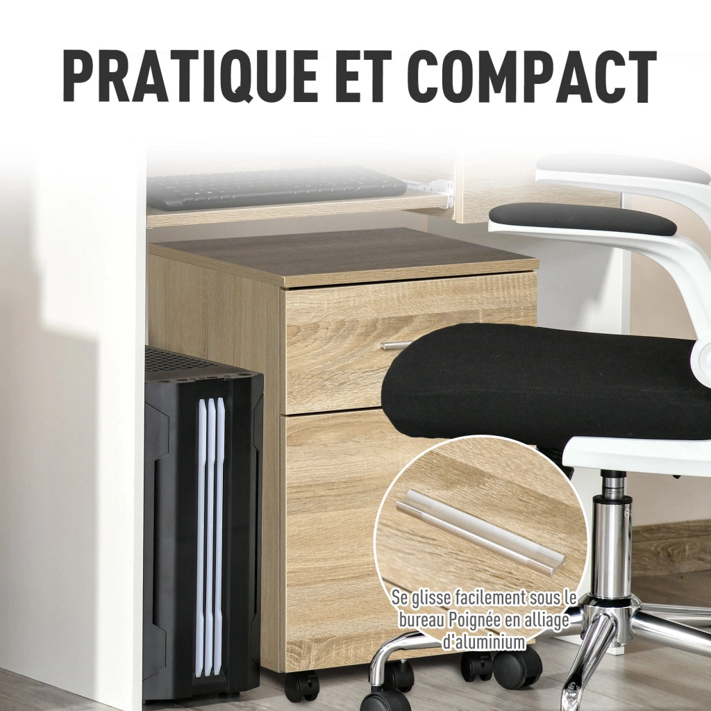 Cassettiera per Ufficio ¨C Zephmum ¨C 39.5x39x58.5 cm Rovere