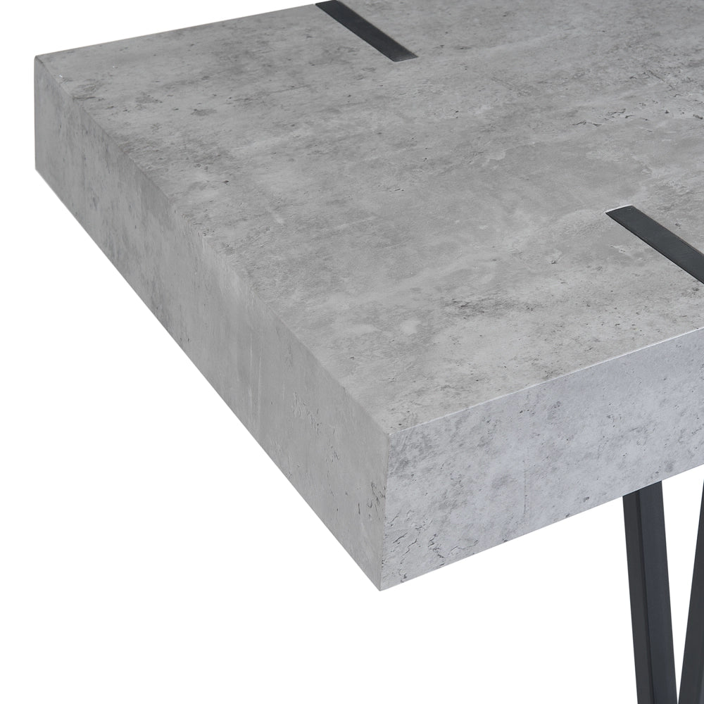 Tavolino da Caffè Moderno Effetto Cemento Gambe in Metallo 100 x 60 cm stile moderno industriale