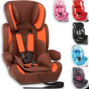 Seggiolino per Auto - Sedia per Bambini con Altezza Regolabile - Sedia per Bambini con Funzione di Altezza - Cuoio Marrone/Arancione
