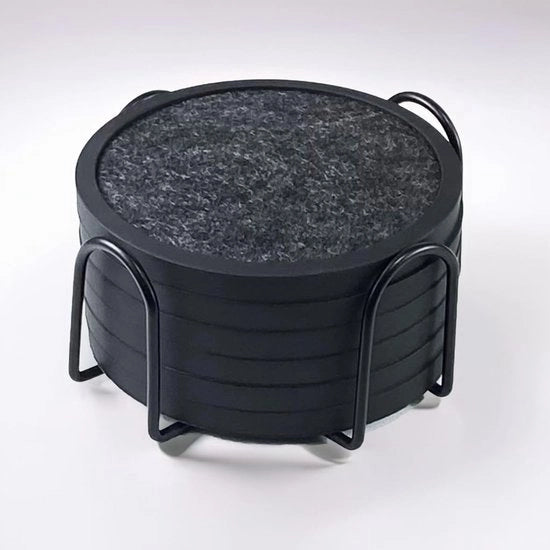 Sottopiedini assorbenti con supporto - 6 pezzi, sottopiedini in silicone con imbottitura morbida (4,3 pollici sottopiedino con 4,5 pollici supporto, nero e bianco)