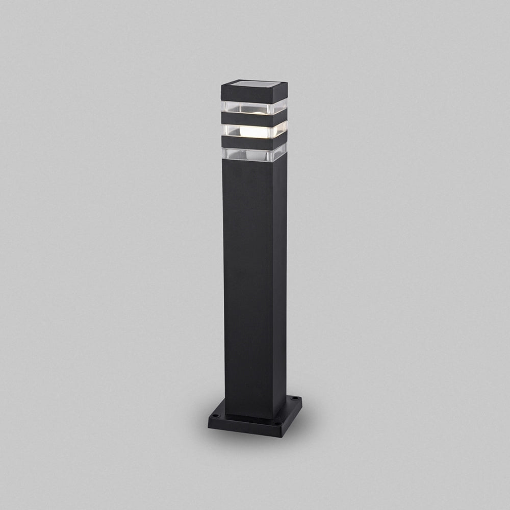 Lampione Per Esterno Moderno Alluminio Nero 1 Luce E27 60W Ip54