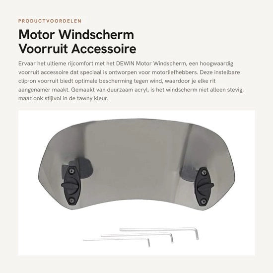 Parasole per motocicletta, visiera regolabile, in acrilico di alta qualità, duraturo, adattamento perfetto, 285 mm di lunghezza.