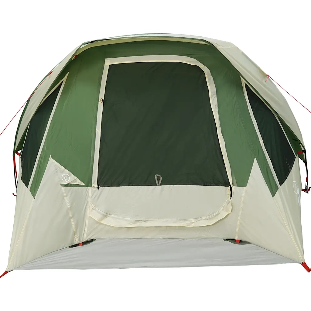 Tenda Familiare Cabina per 6 Persone-Tenda da campeggio Verde Impermeabile 137450