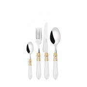 ALADDIN Ghiera Dorata, Posate Set 24 pz, Scatola Legno Wengè,