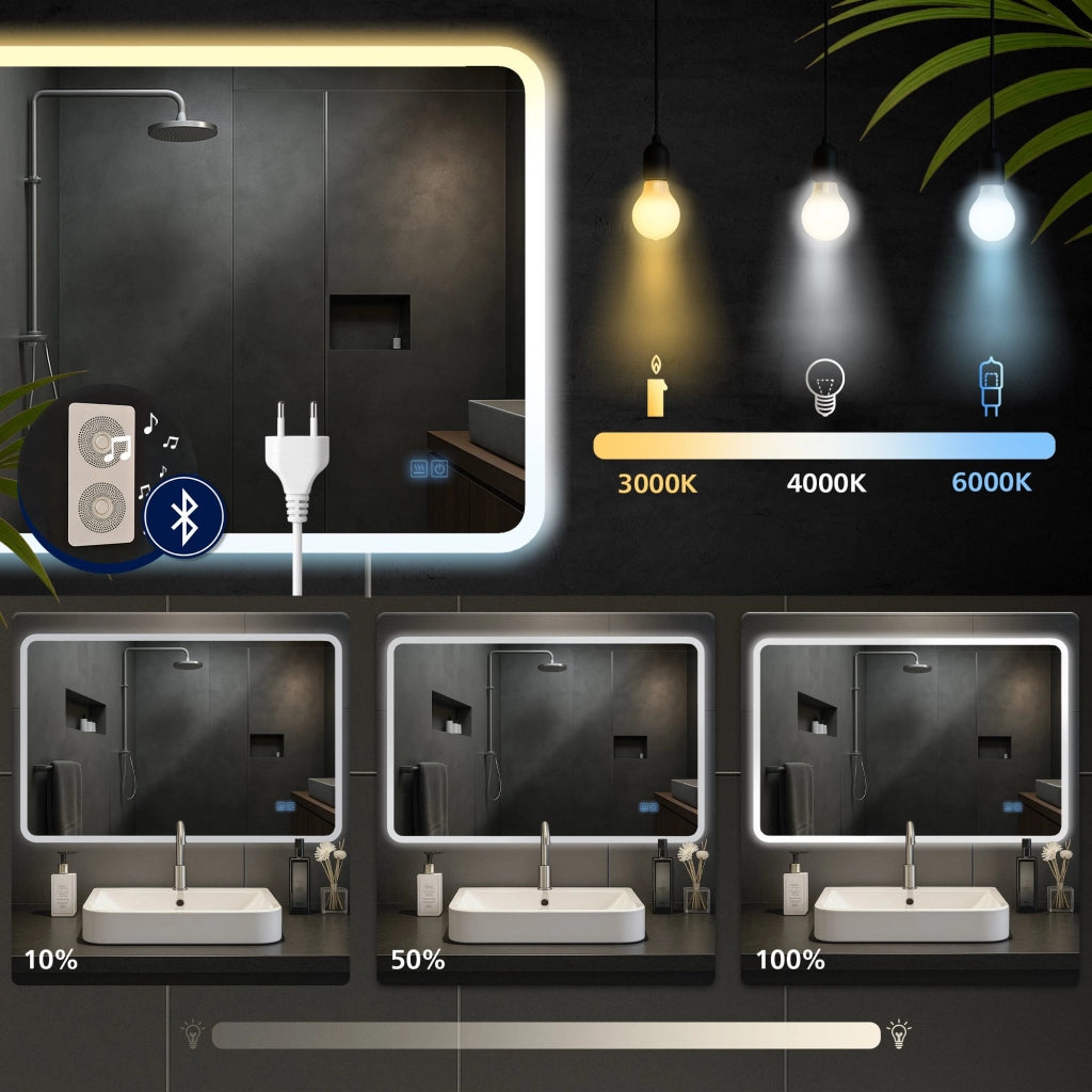 Badspiegel Jericho 70x100 mit Bluetooth