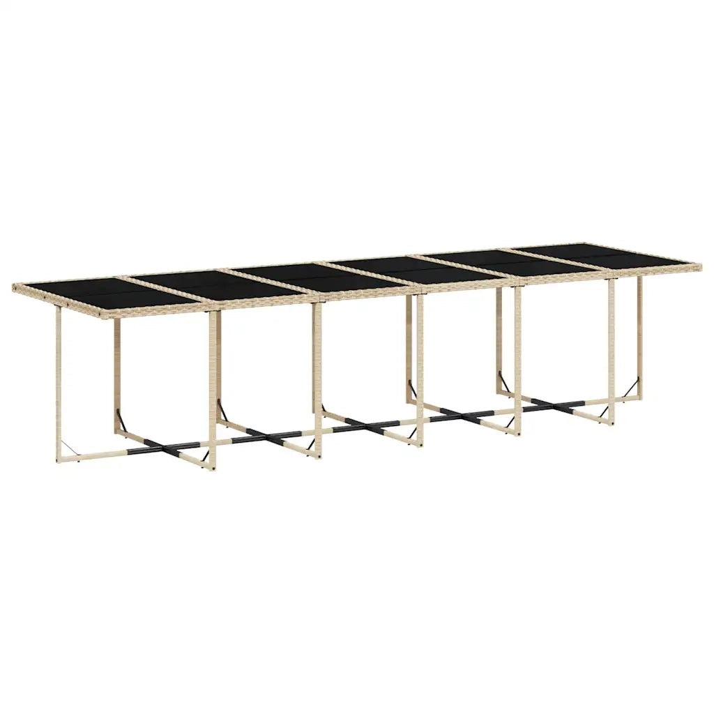 Set Pranzo da Giardino 17 pz con Cuscini Beige Misto Polyrattan 3211788