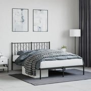 Giroletto con Testiera in Metallo Nero 140x190 cm 374437