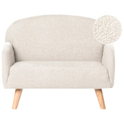 Divano per bambini beige bouclé imbottito con braccioli Divano moderno a 1 posto per bambini