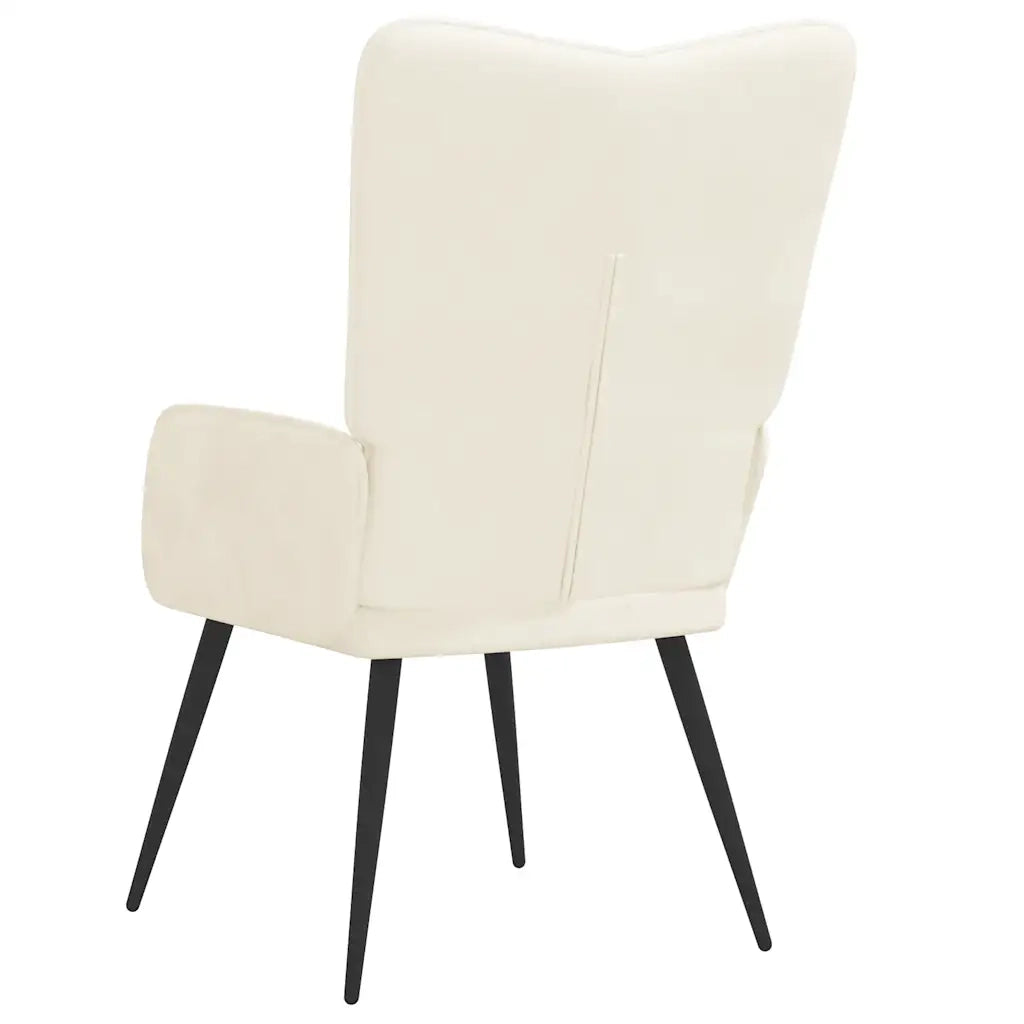 Poltrona Relax Bianco Crema in Velluto cod mxl 75686