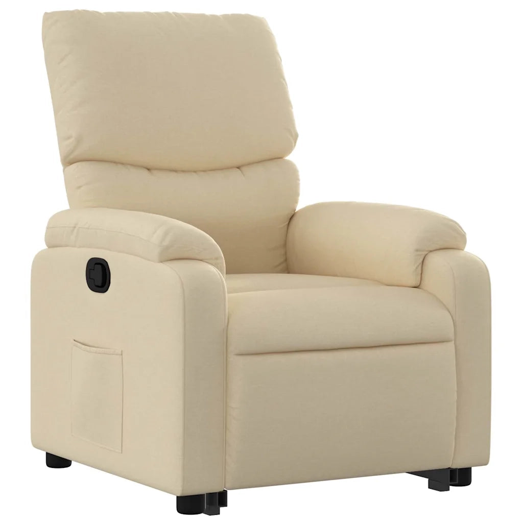 Poltrona Alzapersona Reclinabile Crema in Tessuto 3204833