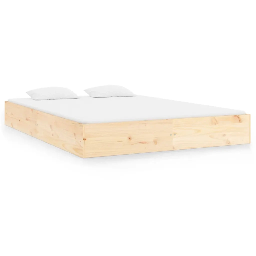 Giroletto senza Materasso-Struttura Letto Ambrato in Legno Massello 120x200 cm 962415