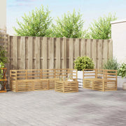 Set di divani da esterno 7 pcs Bianco Legno di Acacia Massello