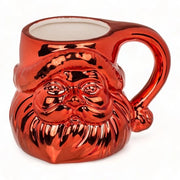 Bicchiere di Natale di alta qualità - 380ml - Bicchiere ceramico con design elegante - Ideale per bevande calde/fredde - Bicchiere con immagine del Babbo Natale - Bicchiere di Natale con stile