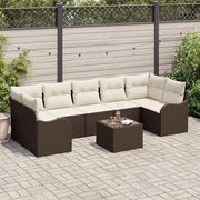Set Divano da Giardino Marrone 55 x 55 x 37 cm polyrattan