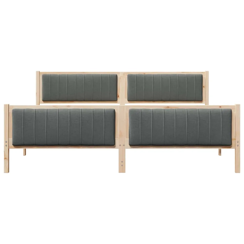 Struttura del Letto marrone e grigio scuro 200 x 200 cm 3394299