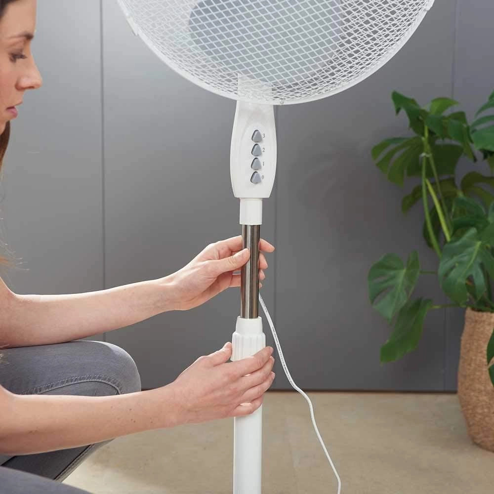Black+decker bxefp40e ventilatore a piantana, 40 w, plastica, bianco [classe di efficienza energetica a]