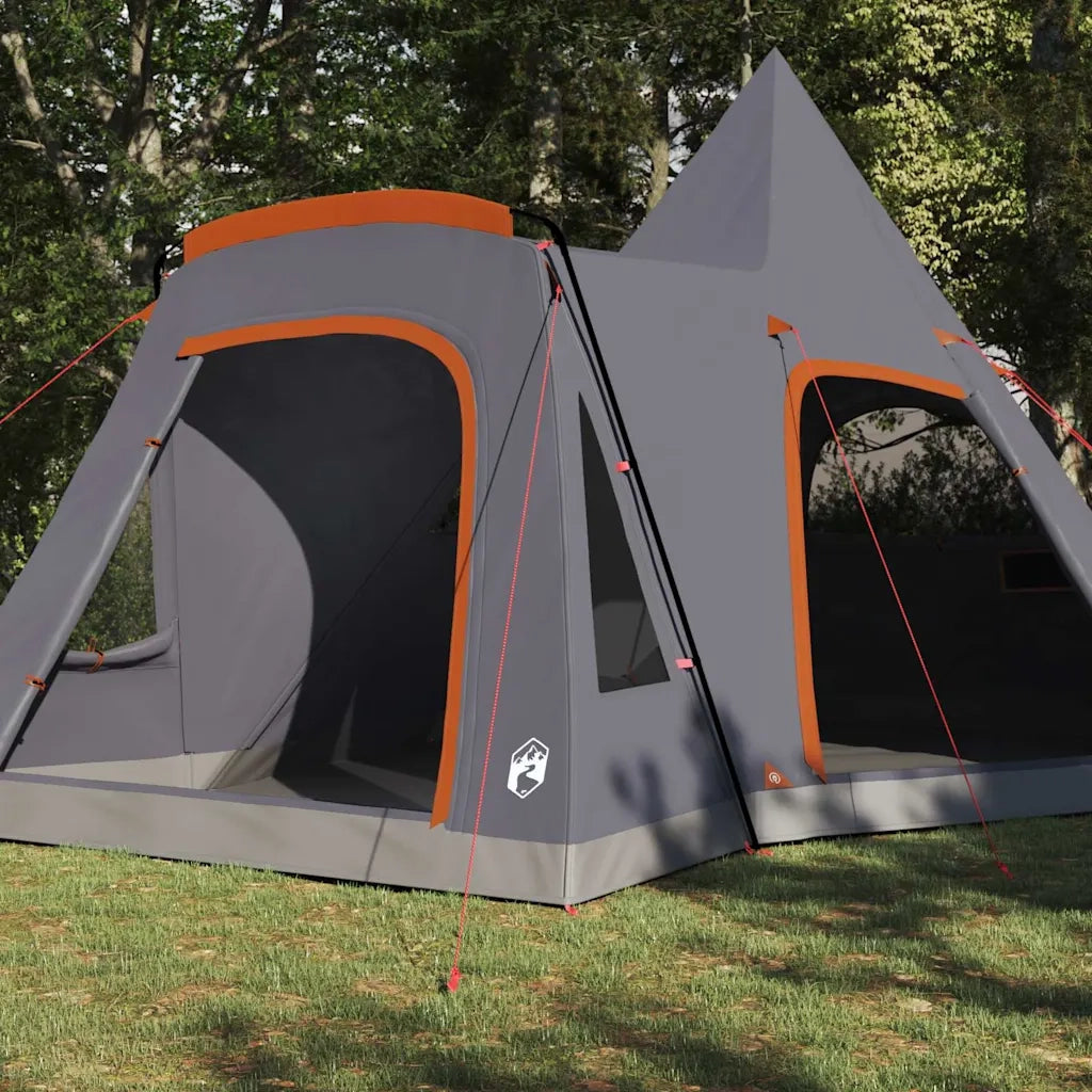 Tenda Teepee per 5 Persone con tetto Grigio e arancione