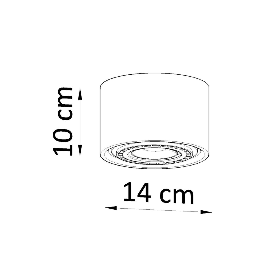 Spot soffitto legno naturale tondo 14cm 1xGU10 Pure Lume