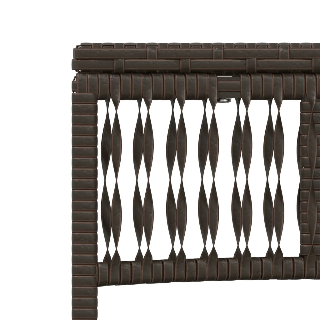 Lettini Prendisole 2 pz con Tavolino Marrone in Polyrattan 4002747