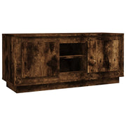 Mobile TV multimediale scaffale TV credenza mobile TV sala da pranzo soggiorno camera da letto rovere affumicato 102 x 35 x 45 cm legno ingegnerizzato marrone 02_0027289