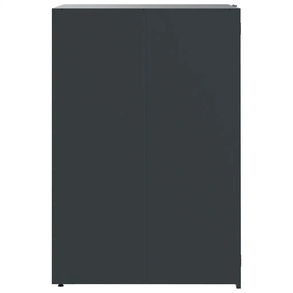 Copribidone con Ruote 6 Bidoni Antracite 414x79x117cm Acciaio