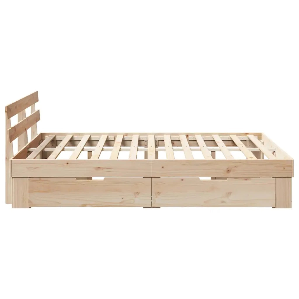 vidaXL Struttura del letto Marrone 150 x 200 cm Legno di pino massello